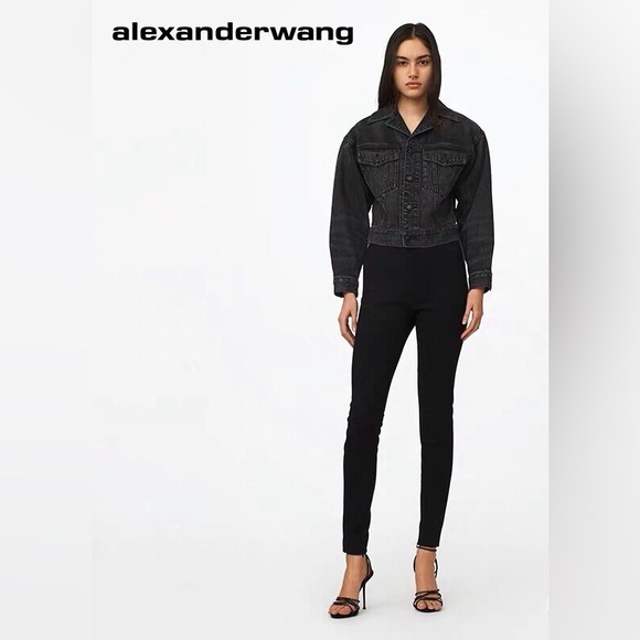 Alexander Wang Black Denim Game Jacket - Picture 9 of 9